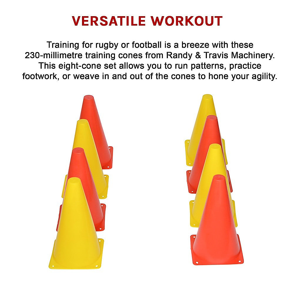 230mm Training Cones Set Witches Hat Football Soccer Rugby Traffic Unique