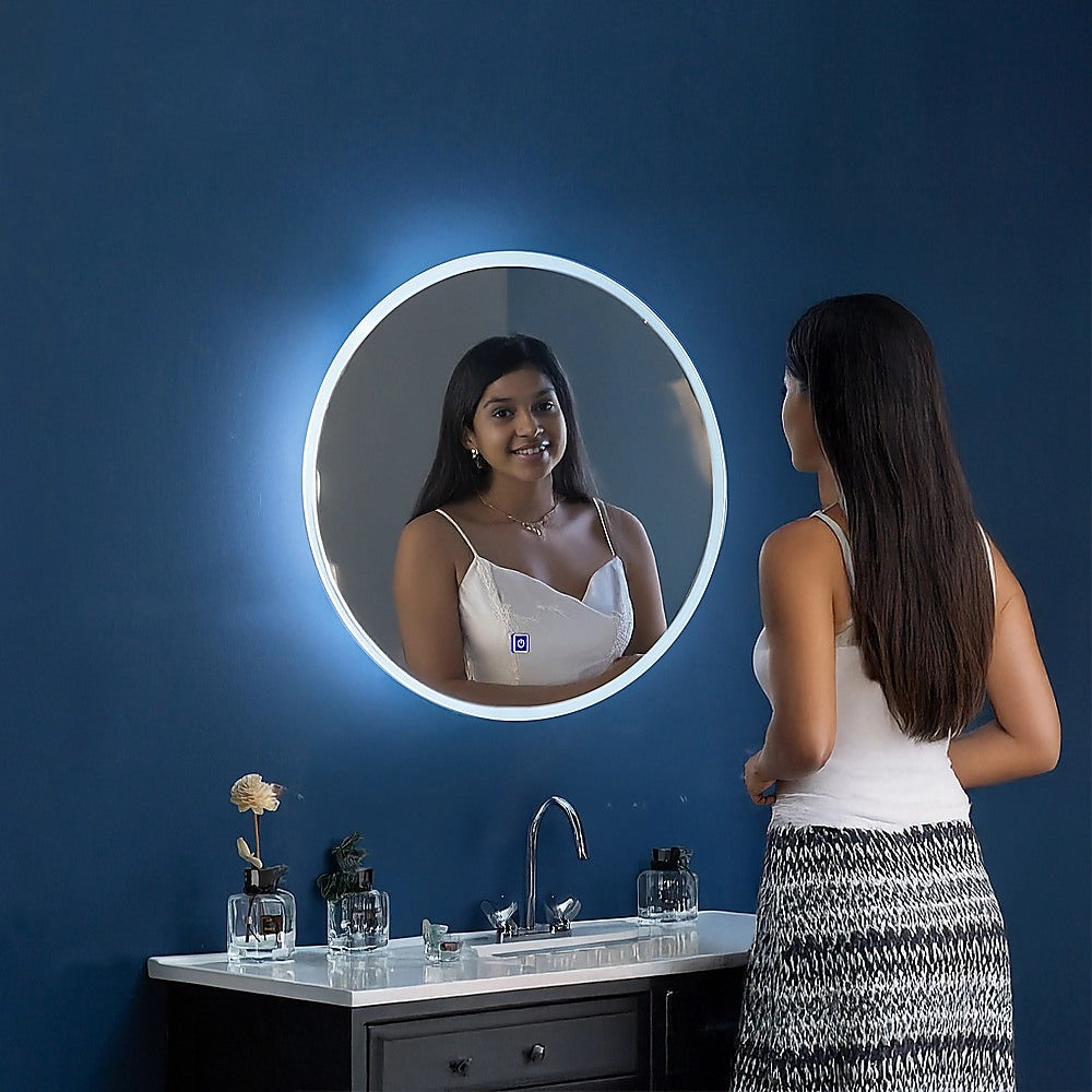 50cm LED Wall Mirror Bathroom Mirrors Light Decor Round Della Francesca