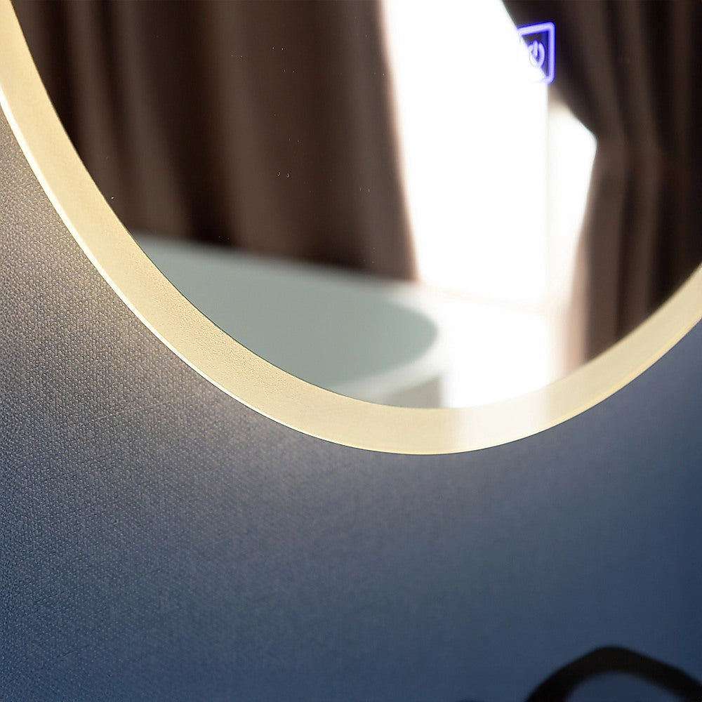 50cm LED Wall Mirror Bathroom Mirrors Light Decor Round Della Francesca