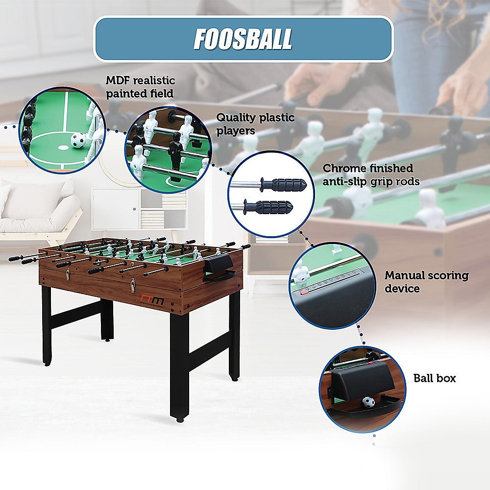 4FT 3-in-1 Games Foosball Soccer Hockey Pool Table Unique
