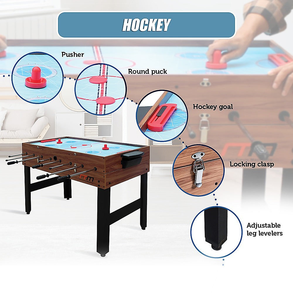 4FT 3-in-1 Games Foosball Soccer Hockey Pool Table Unique