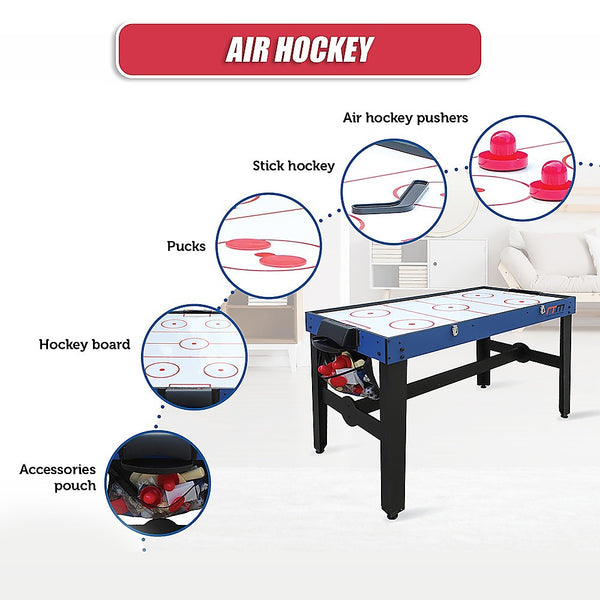 4FT 12-in-1 Combo Games Tables Foosball Soccer Basketball Hockey Pool Table Tennis Unique