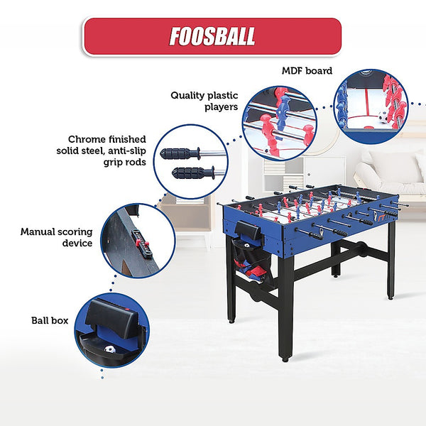 4FT 12-in-1 Combo Games Tables Foosball Soccer Basketball Hockey Pool Table Tennis Unique