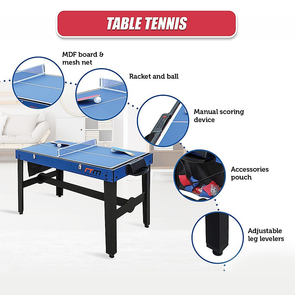 4FT 12-in-1 Combo Games Tables Foosball Soccer Basketball Hockey Pool Table Tennis Unique