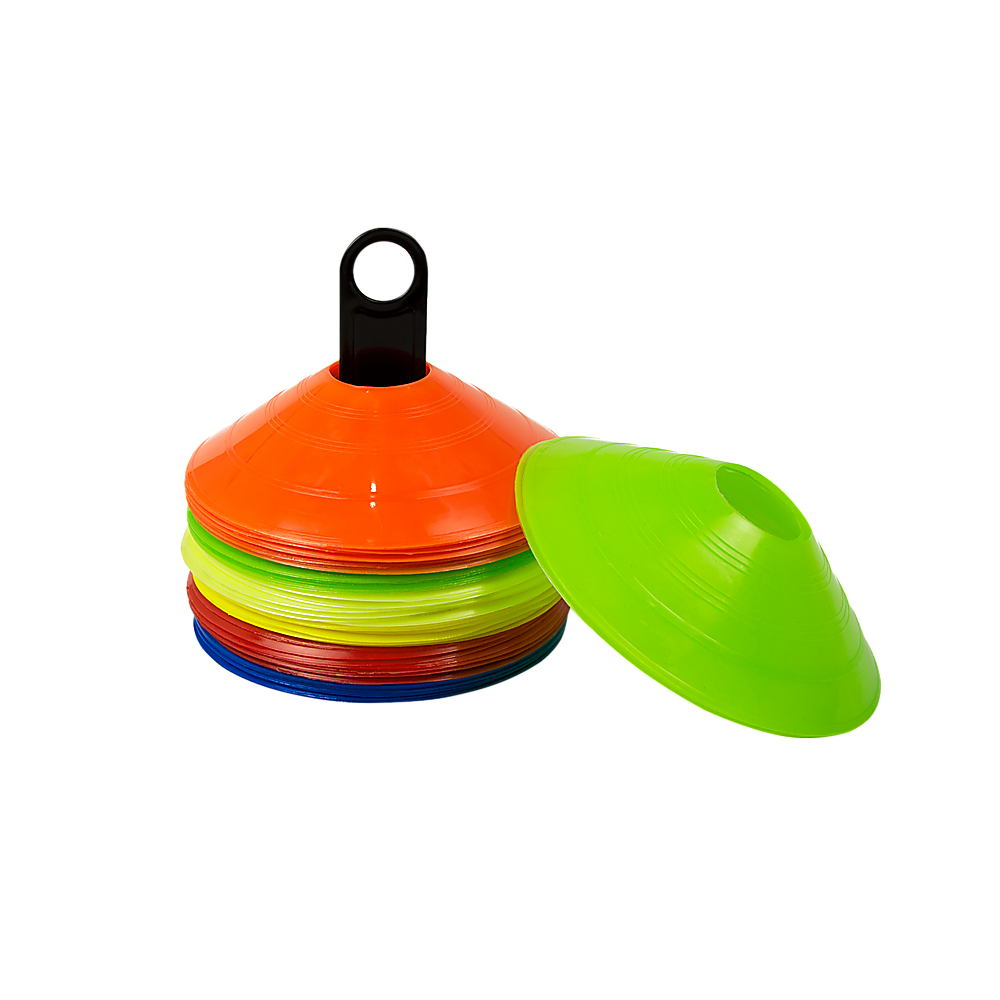 60 Pack Sports Training Discs Markers Cones Soccer AFL Exercise Personal Fitness Awezingly