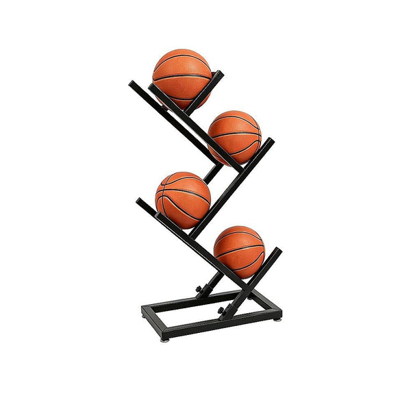 Ball Trolley Rack Display Stand For Basketball Football Storage Heavy Duty Rolling Organiser For Sports Equipment Unique