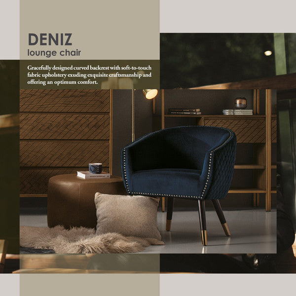 Deniz Lounge Chair Tub Chair Accent Armchair - Blue Does Not Apply