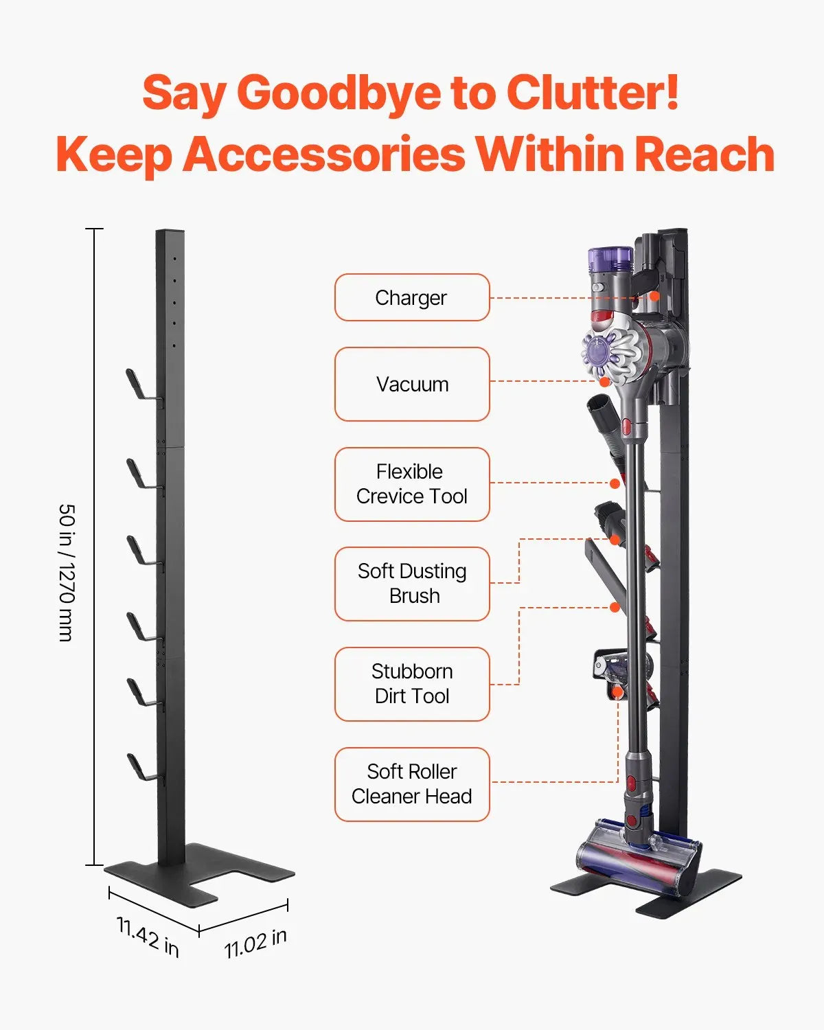 Vacuum Stand, Compatible With Dyson V6 V7 V8 V10 V11 V15 Awezingly
