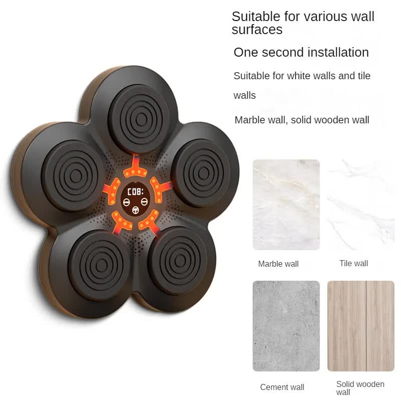 Smart Interactive Boxing Target Wall Pad with Boxing Gloves for Kids - LED Training Board with Bluetooth Music and Adjustable Speed Does Not Apply