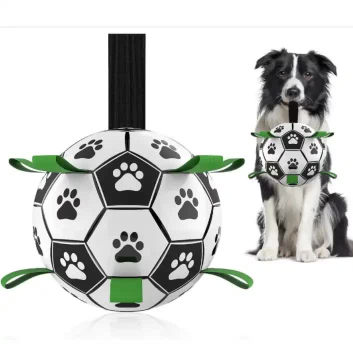 15*15cm Interactive Dog Toy Soccer Ball with Rope | Outdoor Fetch & Tug Play for Dogs | Training & Exercise Pet Toy Unique