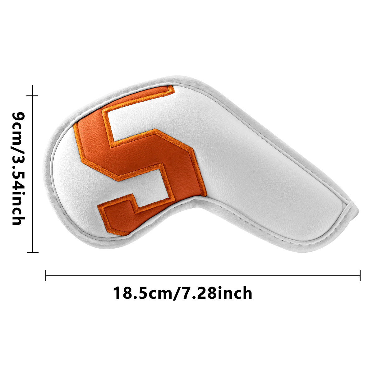 Black covers with white numbers, Premium PU Leather Golf Iron Headcover Set (10pcs) | Numbered 4-9, P, S, A, X | Protective Club Covers for Irons Does Not Apply