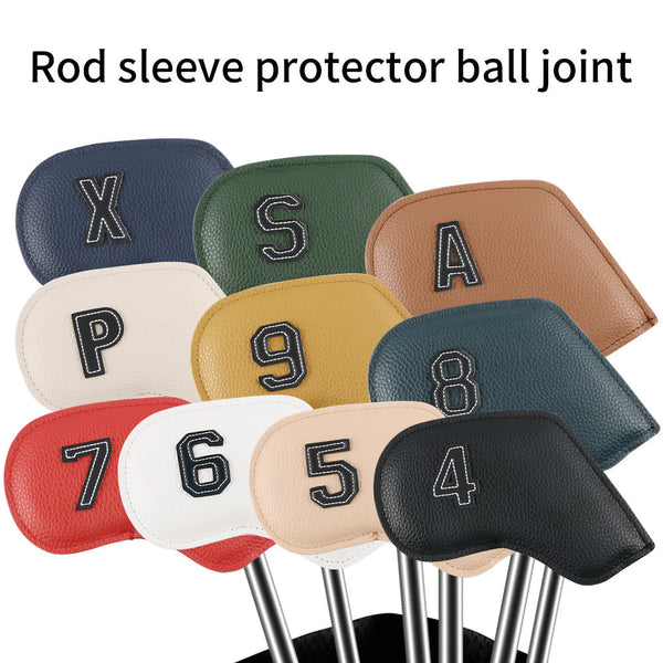 Premium PU Leather Golf Iron Headcover Set (10pcs) | Numbered 3-9, P, S, A | Protective Club Covers for Irons Does Not Apply