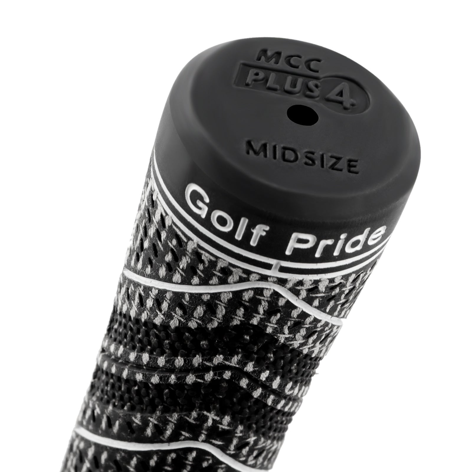 2 Pcs Grey MCC PLUS4 Midsize Golf Grip - Rubber and Cotton Thread Hybrid, 265 mm, 72g, Core 60 Does Not Apply