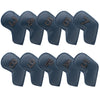 Dark Blue Golf Iron Head Covers Set of 10 - Waterproof PU Leather Club Protectors with Embroidered Numbers (3-9, P, A, S)