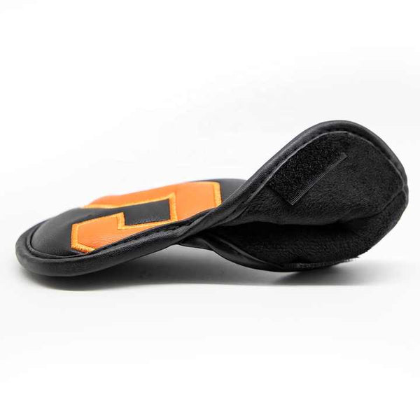 Colorful Words On Black Background PU Leather Golf Iron Headcovers Set (10pcs) - Numbered Protective Club Covers (4-9, P, A, S, L) Universal Fit Does Not Apply