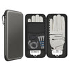 Grey Golf Glove Bag with Dual Glove Support Frame & Hook - Convenient Storage for Tees, Ball Markers and Golf Accessories