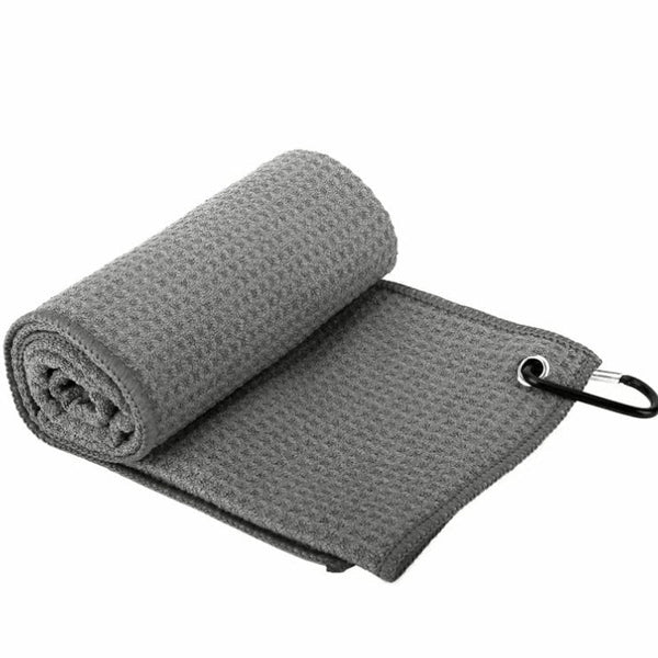 Grey Microfiber Waffle Weave Golf Towel Set - 4 Pack (40x60cm) - Ultra Absorbent & Quick Drying Does Not Apply