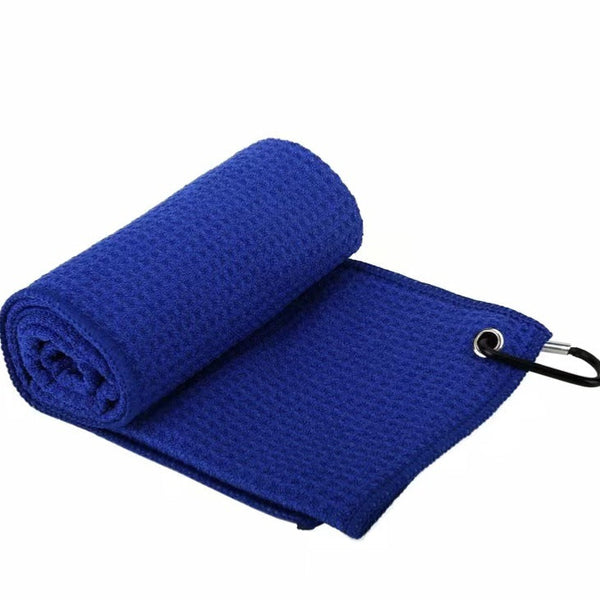 Blue Microfiber Waffle Weave Golf Towel Set - 4 Pack (40x60cm) - Ultra Absorbent & Quick Drying Does Not Apply