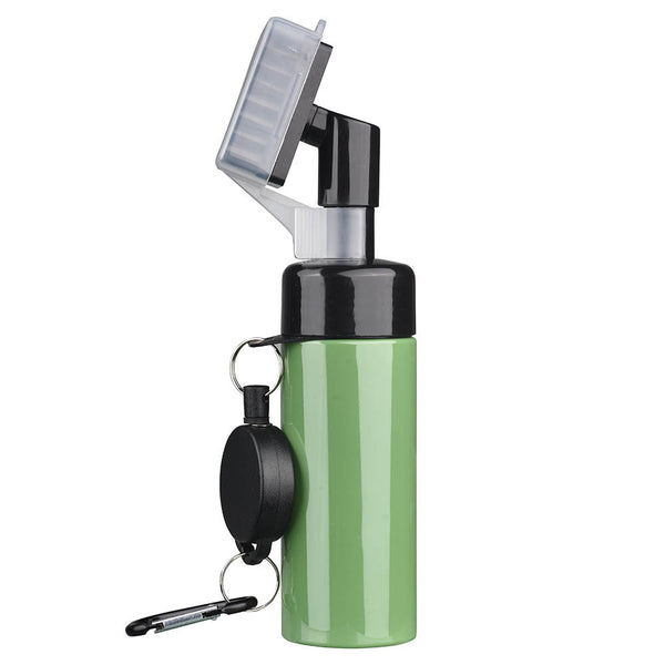 Portable Golf Club Groove Cleaner Brush with Water Spray Bottle & Retractable Keychain(green) Does Not Apply