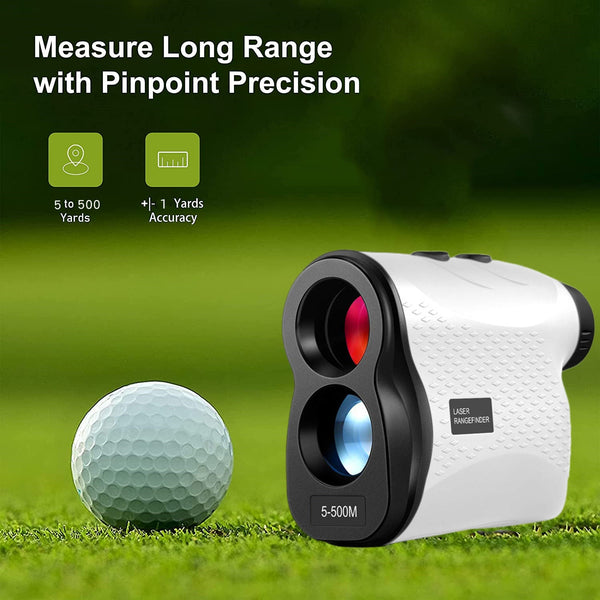 Long Range Laser Rangefinder - 5-500 Yards, Pinpoint Accuracy, Ergonomic Design(White) Awezingly
