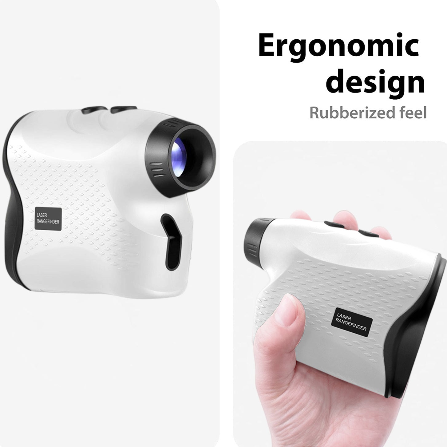 Long Range Laser Rangefinder - 5-500 Yards, Pinpoint Accuracy, Ergonomic Design(White) Awezingly
