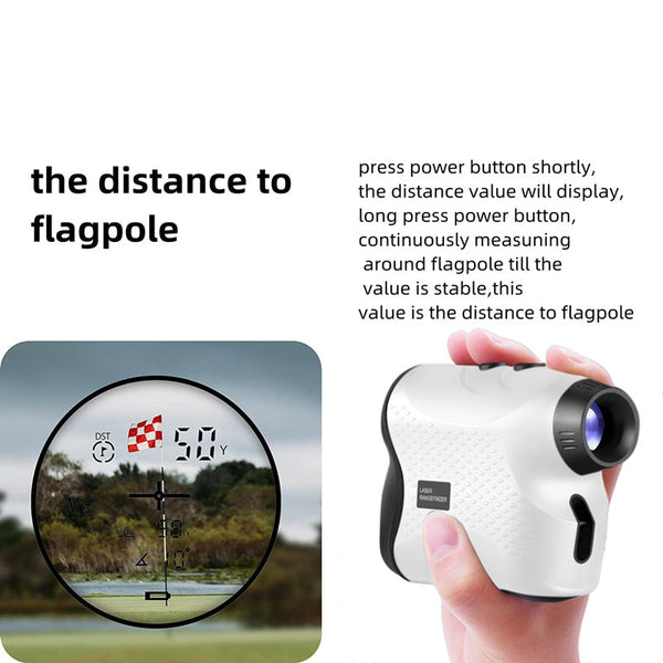 Long Range Laser Rangefinder - 5-500 Yards, Pinpoint Accuracy, Ergonomic Design(White) Awezingly