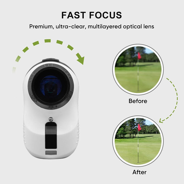 Long Range Laser Rangefinder - 5-500 Yards, Pinpoint Accuracy, Ergonomic Design(White) Awezingly