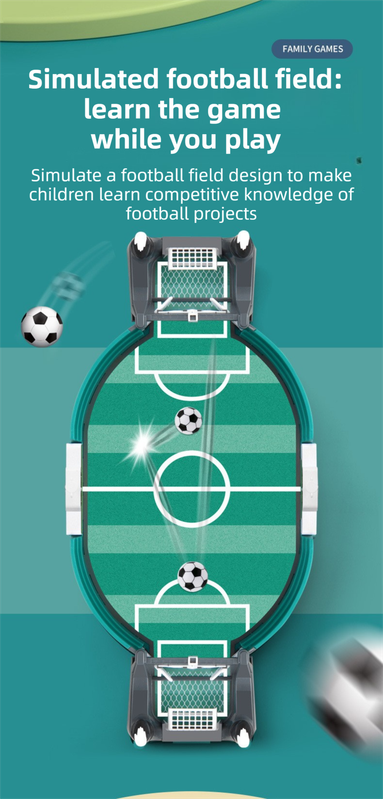 2-Player Large Interactive Tabletop Football Battle Toy for Kids & Adults with 6 Mini Soccer Balls(42x21x9CM) - No Battery Required Awezingly
