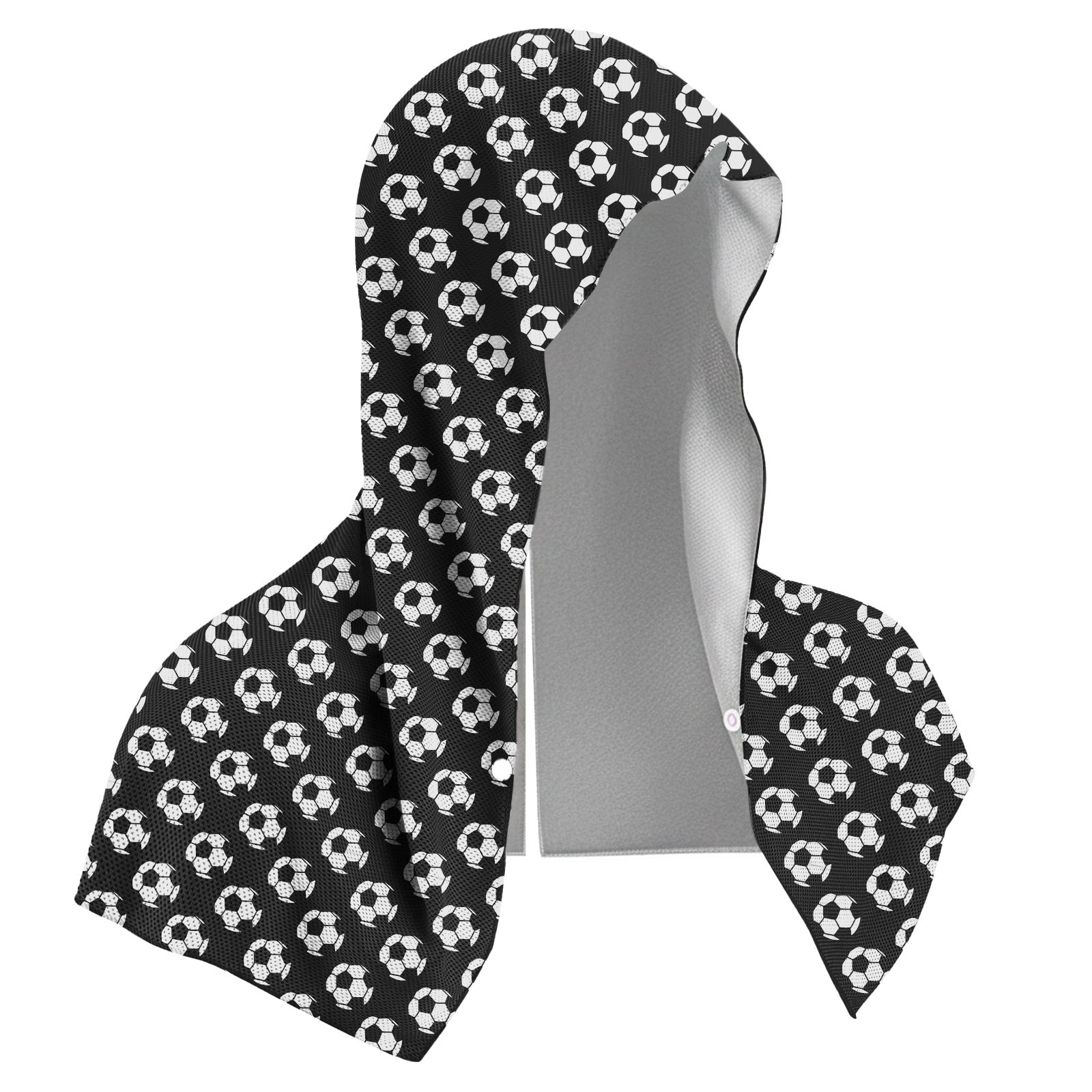 Black football Instant Cooling Hooded Towel U-Shaped Sun Protection Quick Dry Scarf with Carabiner Pouch for Local Outdoor Sports and Gym Workouts Unique
