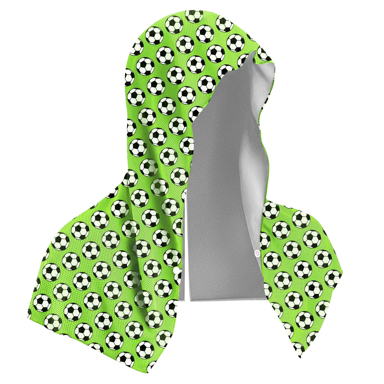Green Football Instant Cooling Hooded Towel U-Shaped Sun Protection Quick Dry Scarf with Carabiner Pouch for Local Outdoor Sports and Gym Workouts Unique