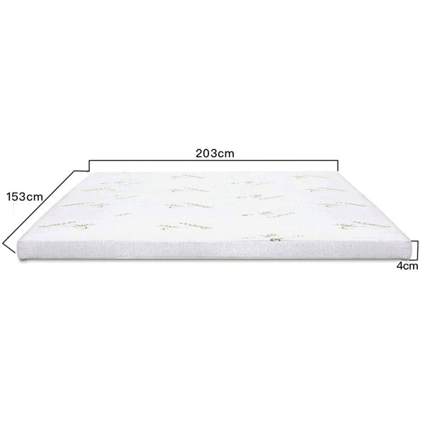 4cm Memory Foam Mattress Topper with Bamboo Cover - Queen Does Not Apply