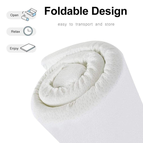 4cm Memory Foam Mattress Topper with Bamboo Cover - Queen Does Not Apply