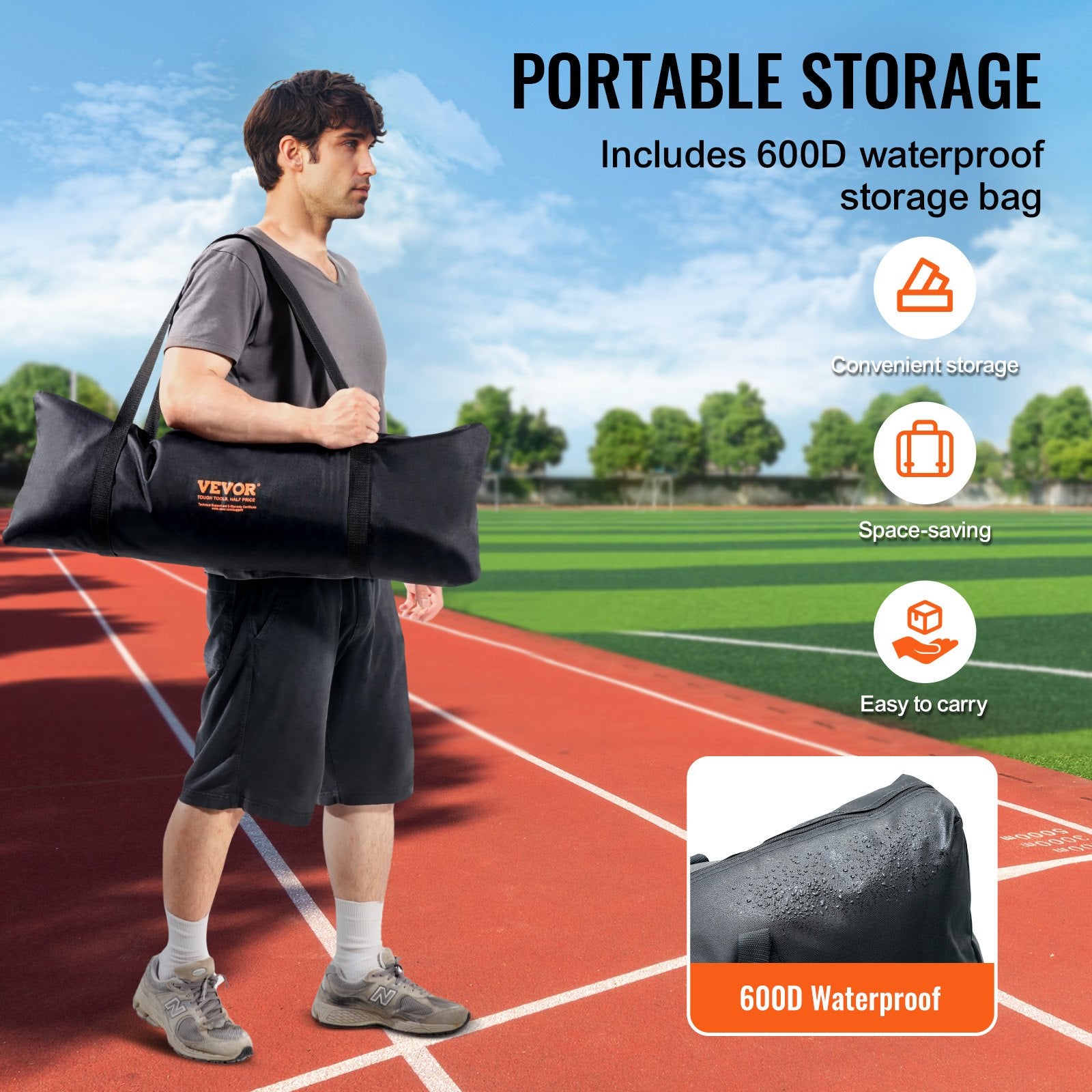 Barricade Backstop Net, 12x9 ft Ball Sports Barrier Netting, Portable Practice Equipment with Carry Bag, Protection Screen for Baseball Softball Lacrosse Soccer Hockey Training, for Backyard Unique