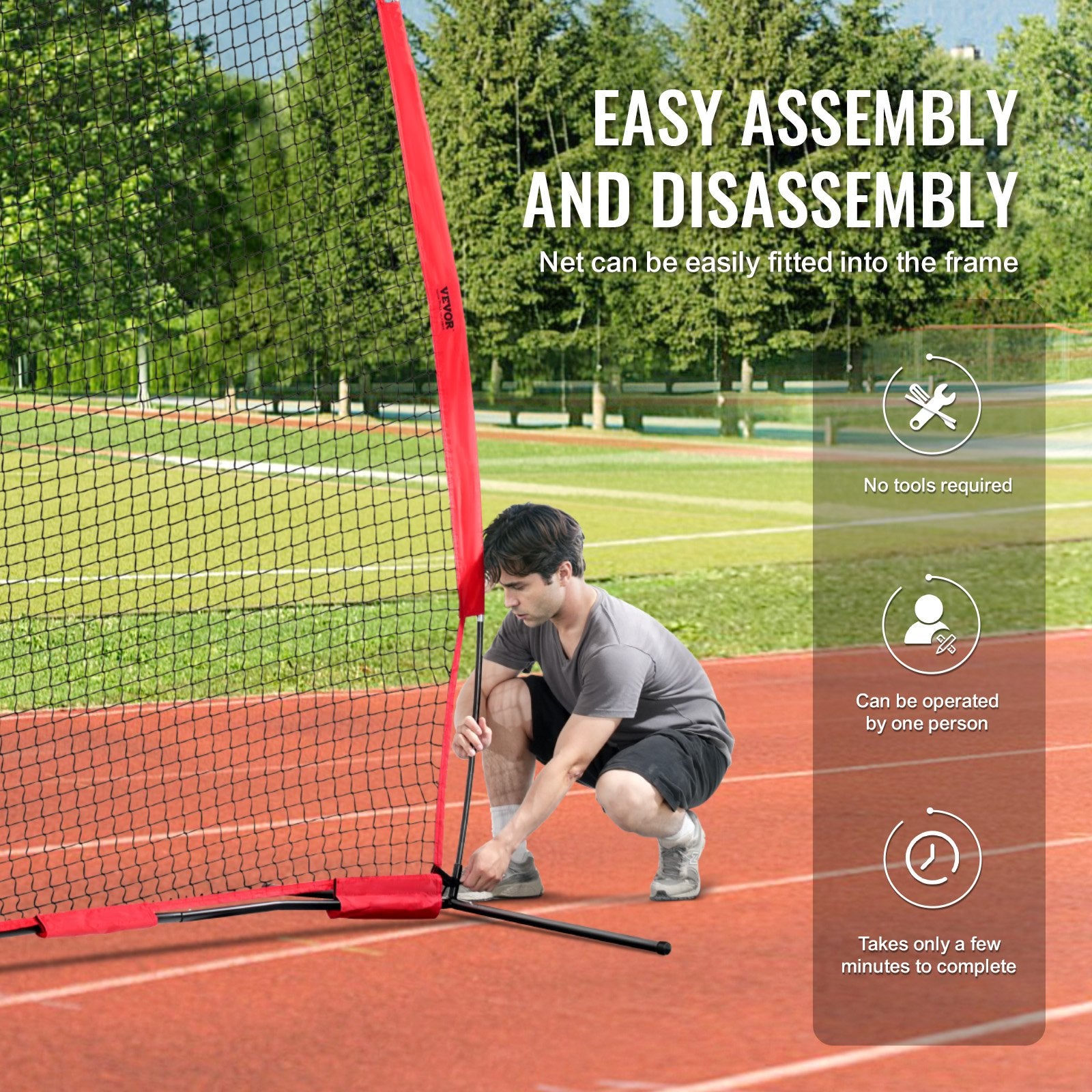 Barricade Backstop Net, 12x9 ft Ball Sports Barrier Netting, Portable Practice Equipment with Carry Bag, Protection Screen for Baseball Softball Lacrosse Soccer Hockey Training, for Backyard Unique