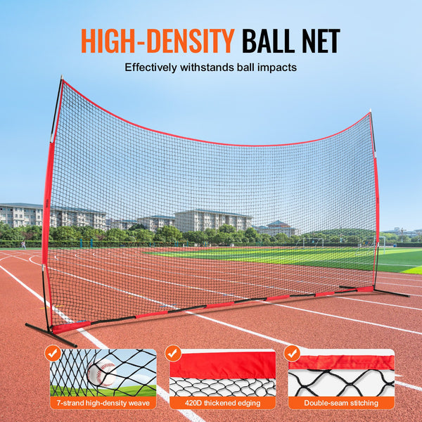 Barricade Backstop Net, 20x10 ft Ball Sports Barrier Netting, Portable Practice Equipment with Carry Bag, Protection Screen for Baseball Softball Lacrosse Soccer Hockey Training, for Backyard Unique