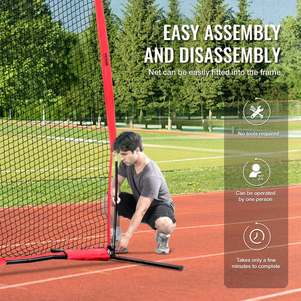 Barricade Backstop Net, 20x10 ft Ball Sports Barrier Netting, Portable Practice Equipment with Carry Bag, Protection Screen for Baseball Softball Lacrosse Soccer Hockey Training, for Backyard Unique
