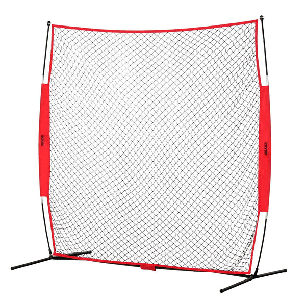 Barricade Backstop Net, 7x7 ft Ball Sports Barrier Netting, Portable Practice Equipment with Carry Bag, Protection Screen for Baseball Softball Lacrosse Soccer Hockey Training, for Backyard Unique