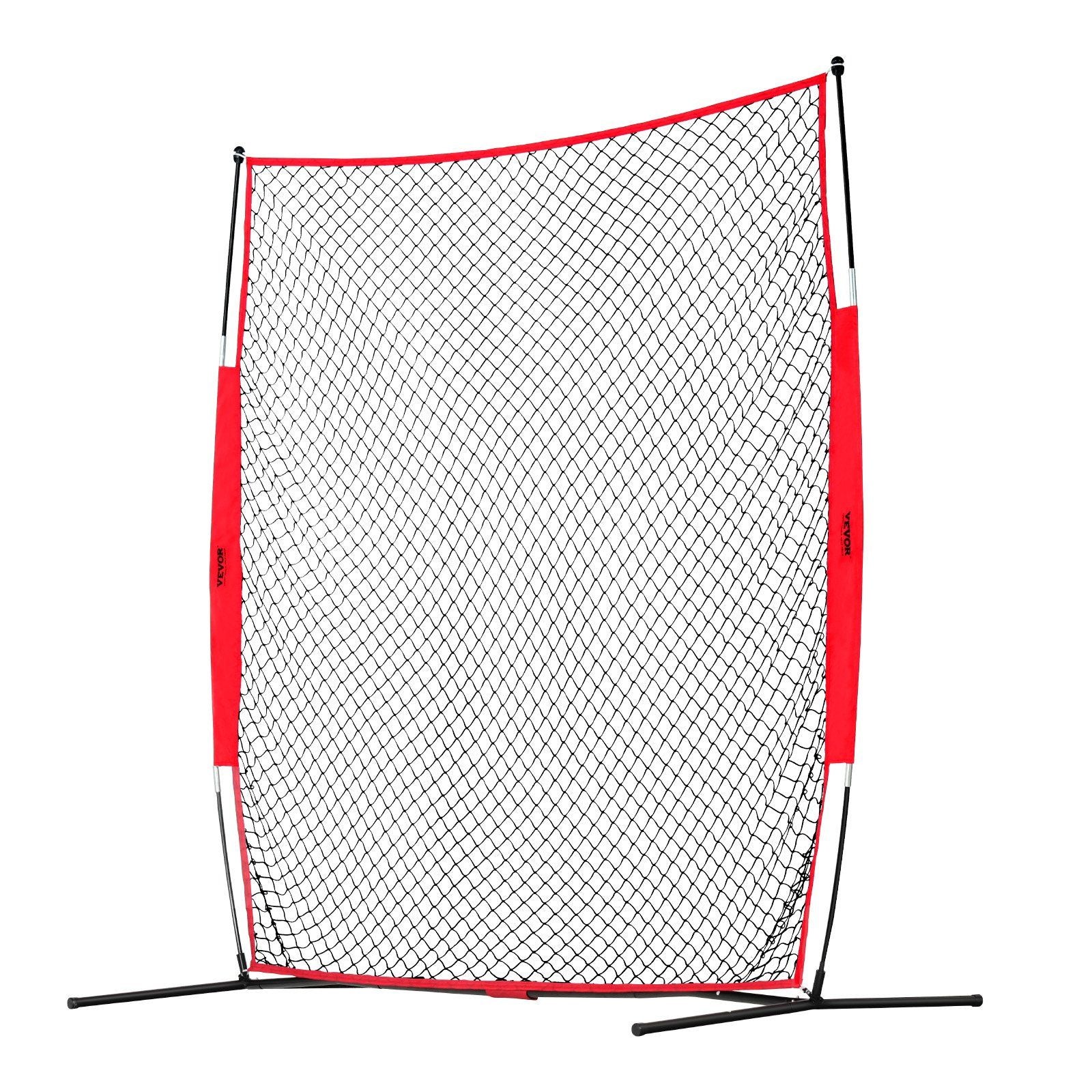 Barricade Backstop Net, 7x7 ft Ball Sports Barrier Netting, Portable Practice Equipment with Carry Bag, Protection Screen for Baseball Softball Lacrosse Soccer Hockey Training, for Backyard Unique
