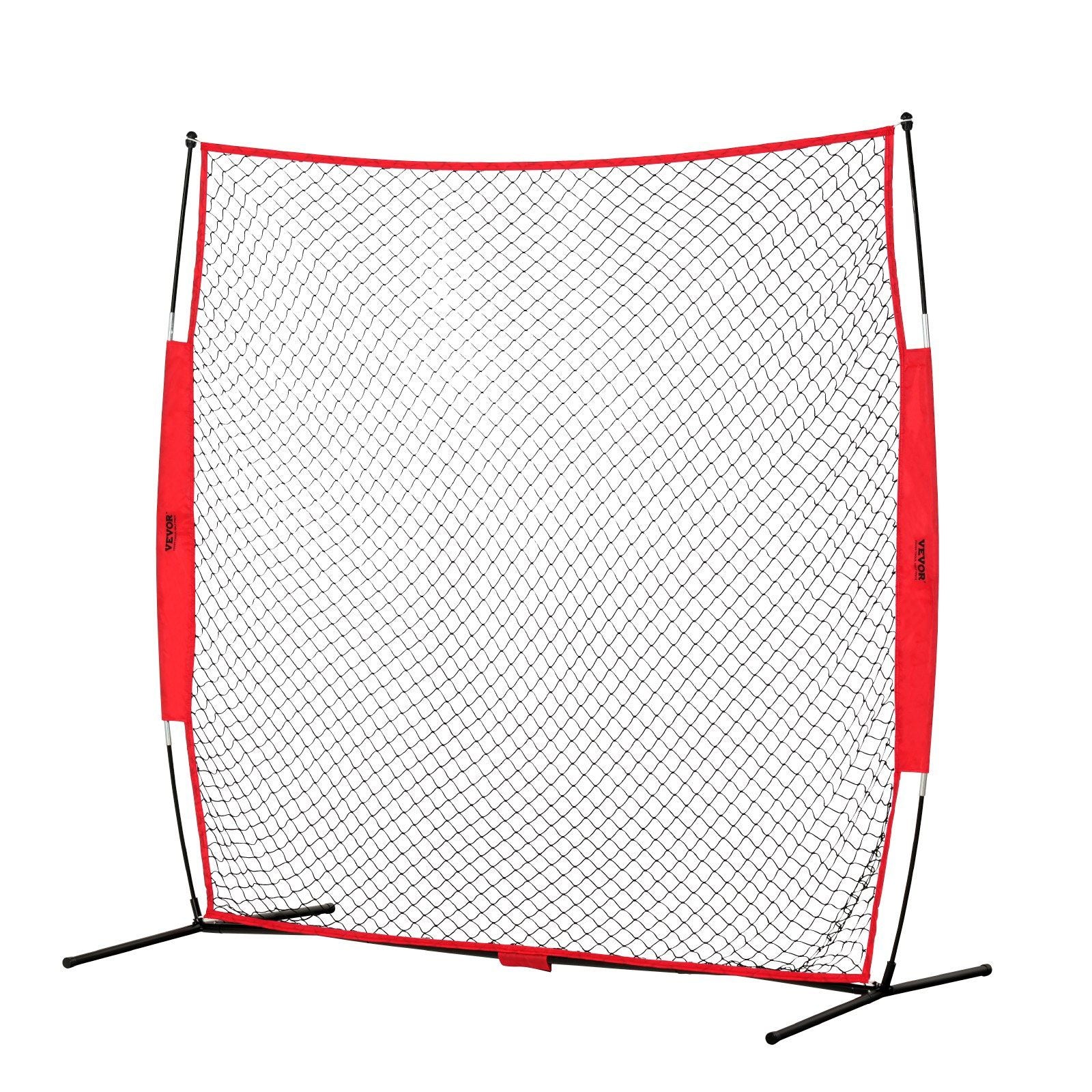 Barricade Backstop Net, 7x7 ft Ball Sports Barrier Netting, Portable Practice Equipment with Carry Bag, Protection Screen for Baseball Softball Lacrosse Soccer Hockey Training, for Backyard Unique