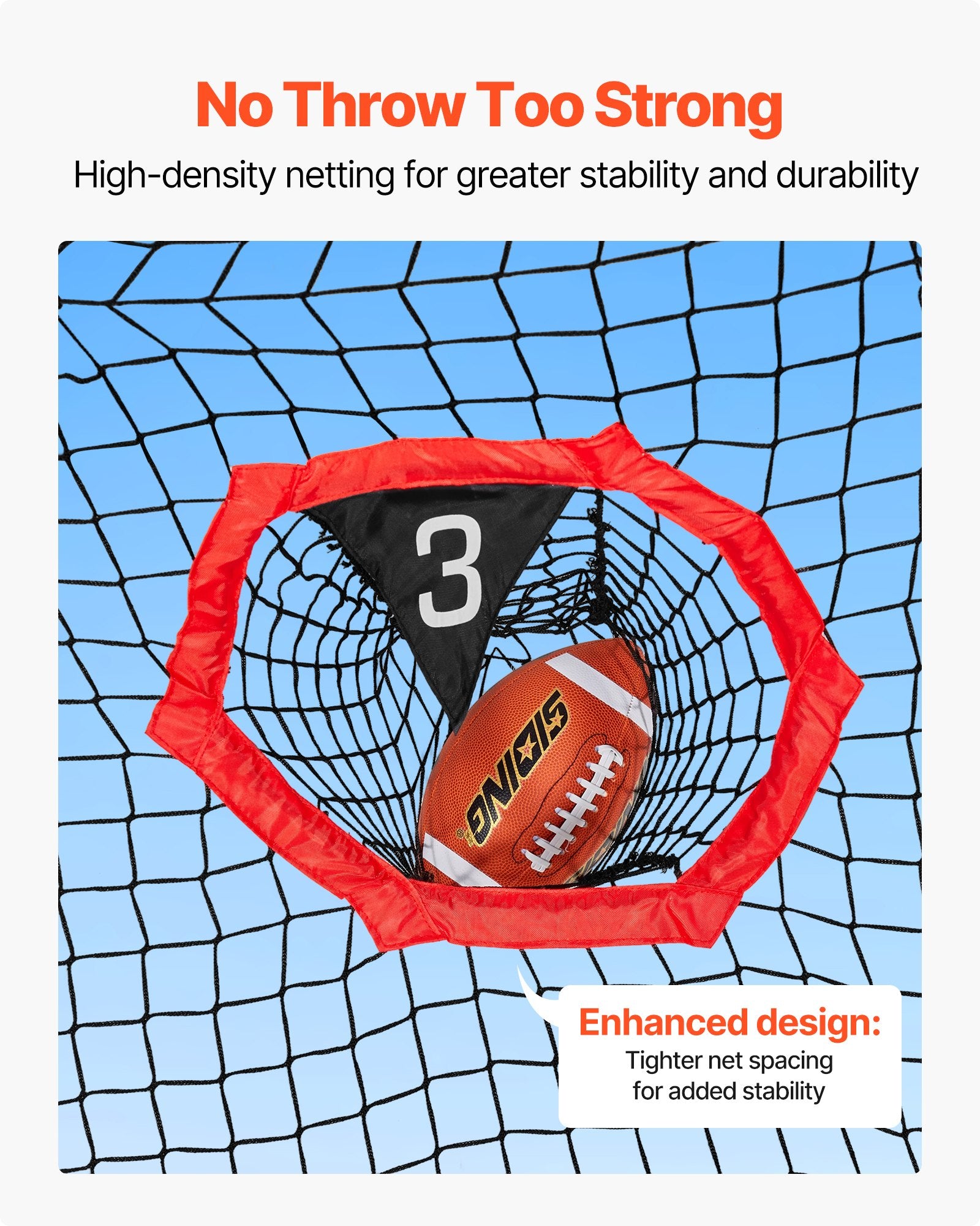 1828.8x1828.8mm Football Trainer Throwing Net, Training Throwing Target Practice Net with 5 Target Pockets, Knotless Net Includes Straps and Portable Carry Case, Improve QB Throwing Accuracy,Red Unique