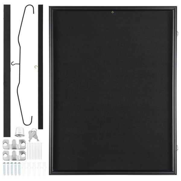 Jersey Display Frame Case, 590 x 790 x 40 mm, Large Lockable Sport Jersey Shadow Box with 98% UV Protection PC Glass and Hangers, for Baseball Basketball Football Hockey Shirt and Uniform Unique