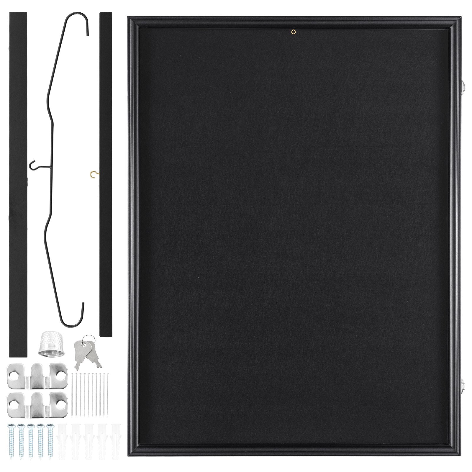 Jersey Display Frame Case, 610 x 812 x 40 mm, Large Lockable Sport Jersey Shadow Box with 98% UV Protection PC Glass and Hangers, for Baseball Basketball Football Hockey Shirt and Uniform, Black Unique