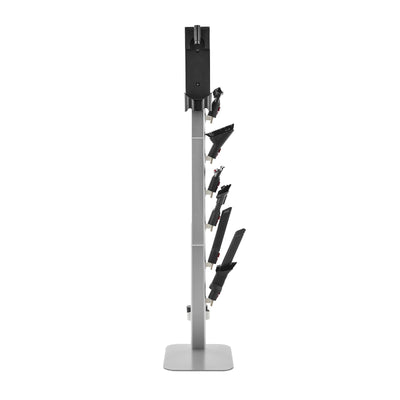 Vacuum Stand, Compatible with Dyson G5 V15 V12 V11 V10 V8 V7 V6 Series Upright Vacuums Cleaners & Accessories, Stable Vacuum Stand Holder with 6 Hooks and Non-slip Footpads, Gray