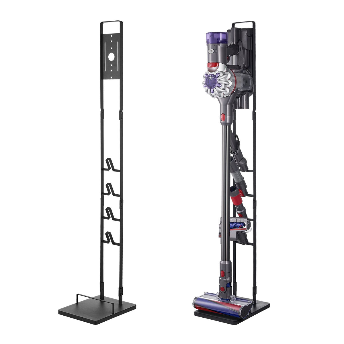 Vacuum Stand, Compatible With Dyson V6 V7 V8 V10 V11 V15, Stable Vacuum Stand Holder with 4 Hooks for Dyson DC30 DC31 DC34 DC35 DC58 DC59 DC62 D74 Cordless Upright Vacuum Cleaners & Accessories Awezingly