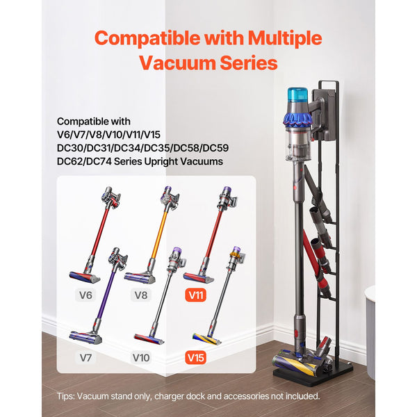 Vacuum Stand, Compatible With Dyson V6 V7 V8 V10 V11 V15, Stable Vacuum Stand Holder with Wheels for Dyson DC30 DC31 DC34 DC35 DC58 DC59 DC62 D74 Cordless Upright Vacuum Cleaners & Accessories Awezingly