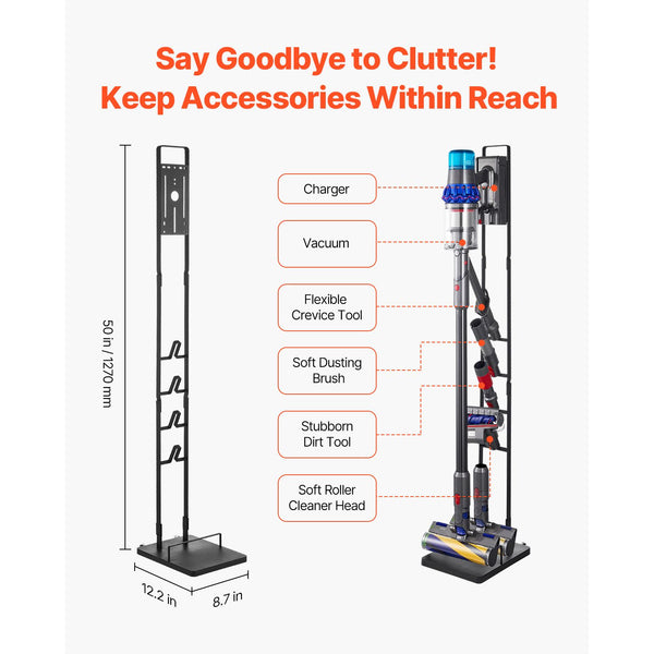 Vacuum Stand, Compatible With Dyson V6 V7 V8 V10 V11 V15, Stable Vacuum Stand Holder with Wheels for Dyson DC30 DC31 DC34 DC35 DC58 DC59 DC62 D74 Cordless Upright Vacuum Cleaners & Accessories Awezingly