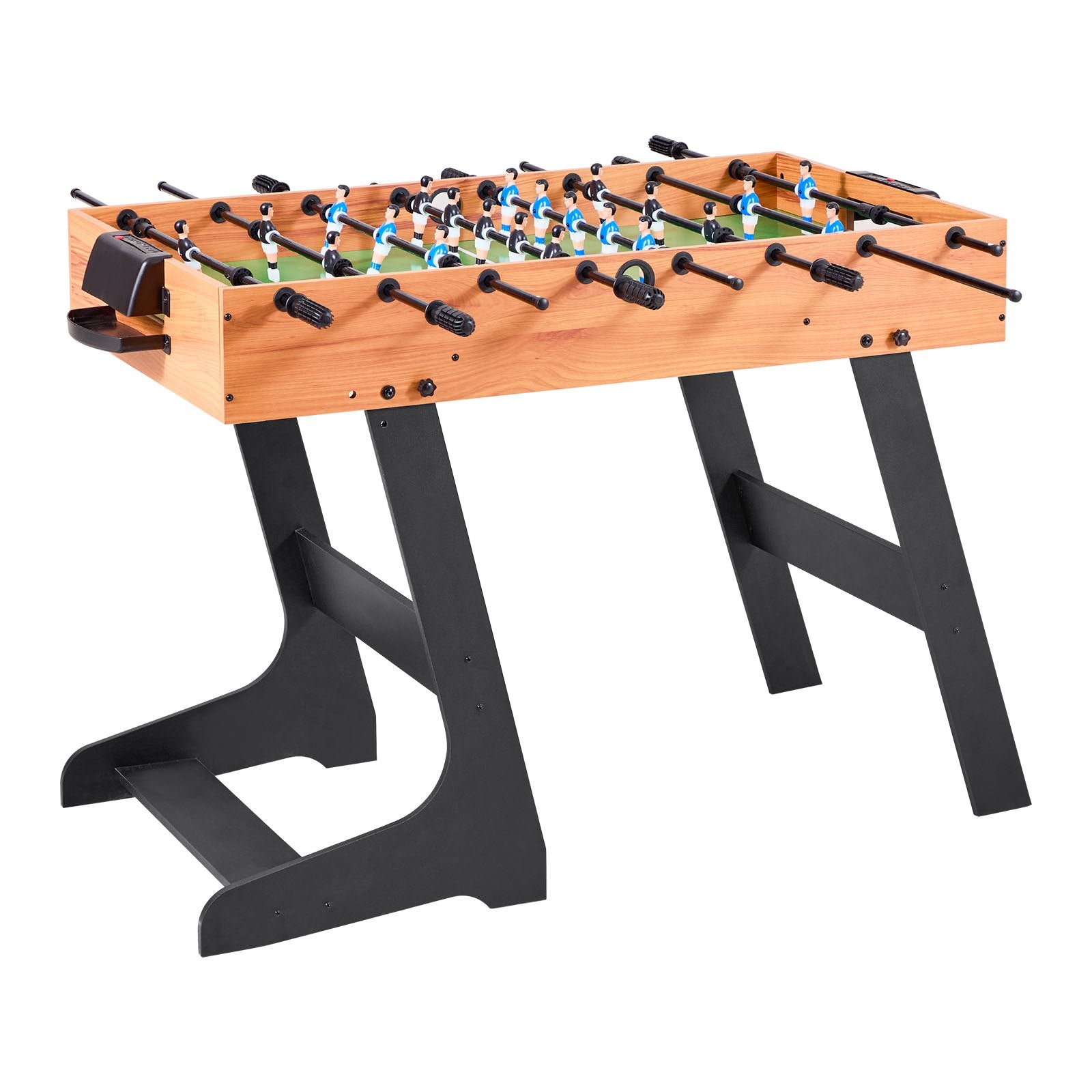 Folding Foosball Table, 106 cm Standard Size Table, Indoor Full Size Foosball Tables for Home, Family, and Game Room, Durable Soccer Set, Includes 2 Balls Unique