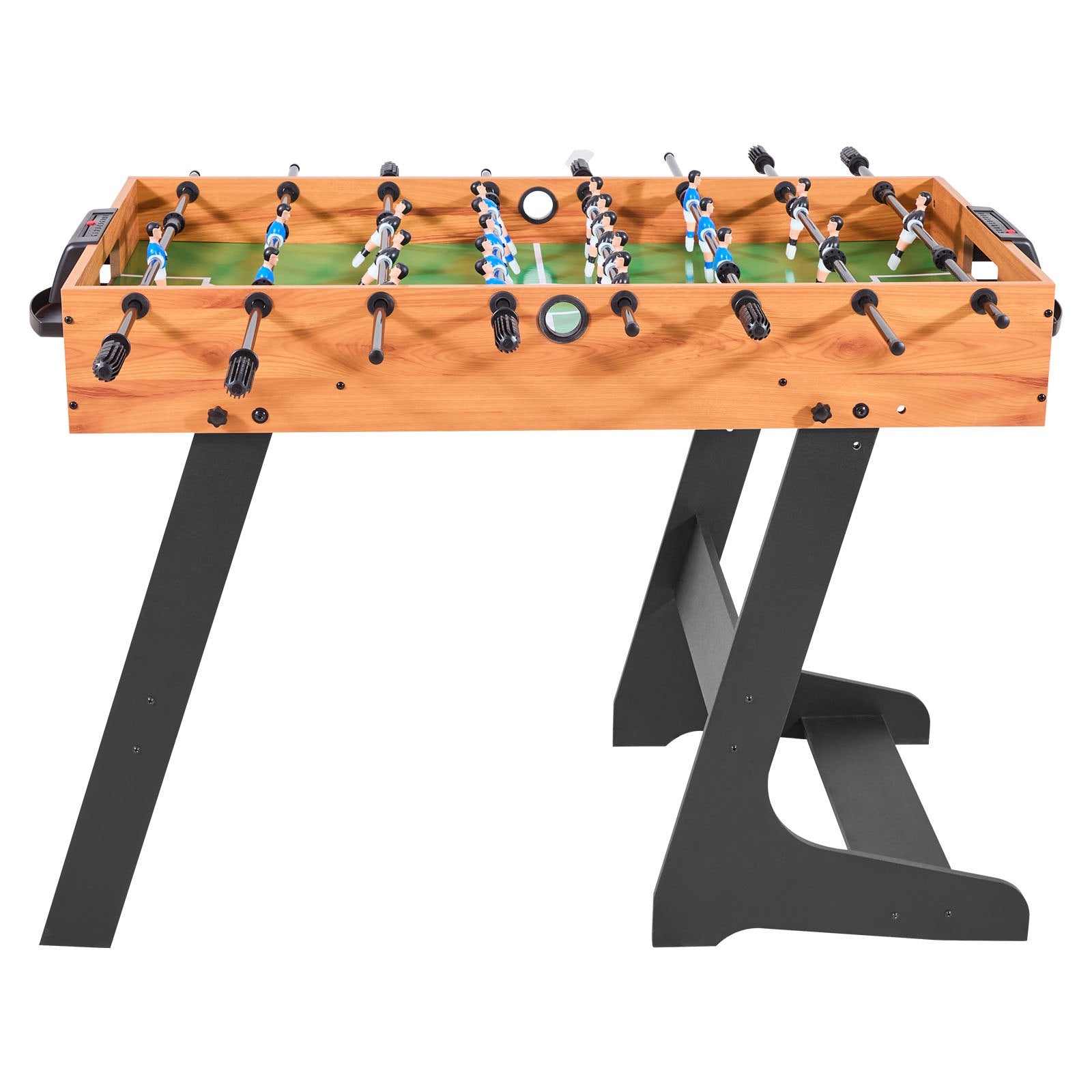 Folding Foosball Table, 106 cm Standard Size Table, Indoor Full Size Foosball Tables for Home, Family, and Game Room, Durable Soccer Set, Includes 2 Balls Unique