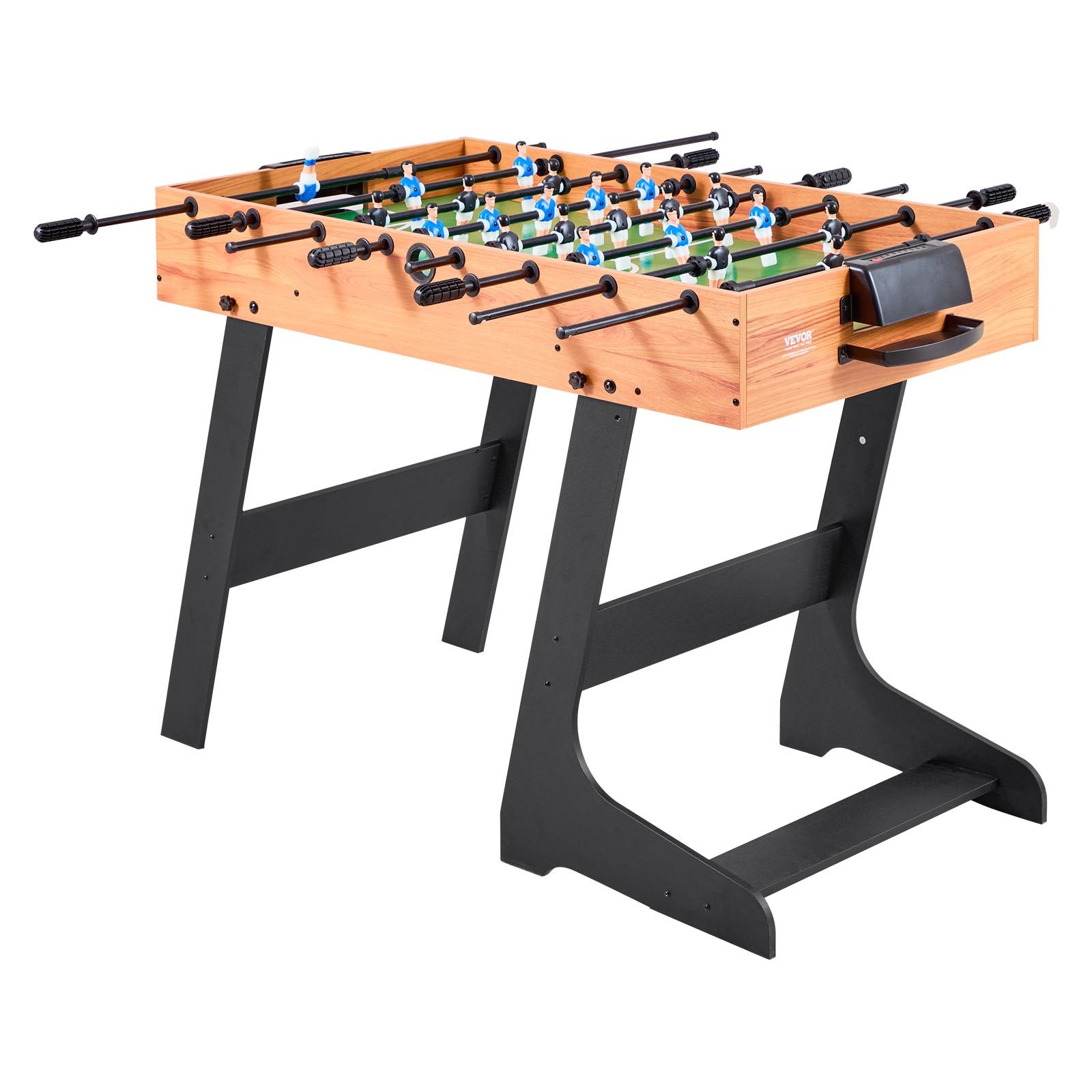 Folding Foosball Table, 106 cm Standard Size Table, Indoor Full Size Foosball Tables for Home, Family, and Game Room, Durable Soccer Set, Includes 2 Balls Unique