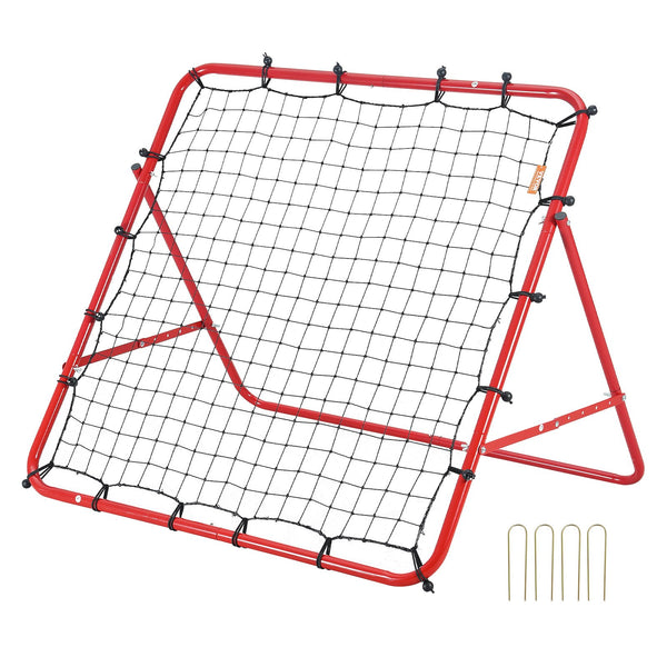 Soccer Rebounder Rebound Net, Kick-Back 100x100 cm, Portable Football Training Gifts, Fully Adjustable Angles Goal Net, Aids & Equipment for Kids Teens & All Ages, Easy Set Up & Perfect Storage Unique